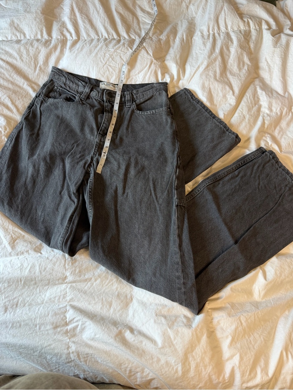 We The Free High-Rise Straight Leg Jeans - Charcoal Gray